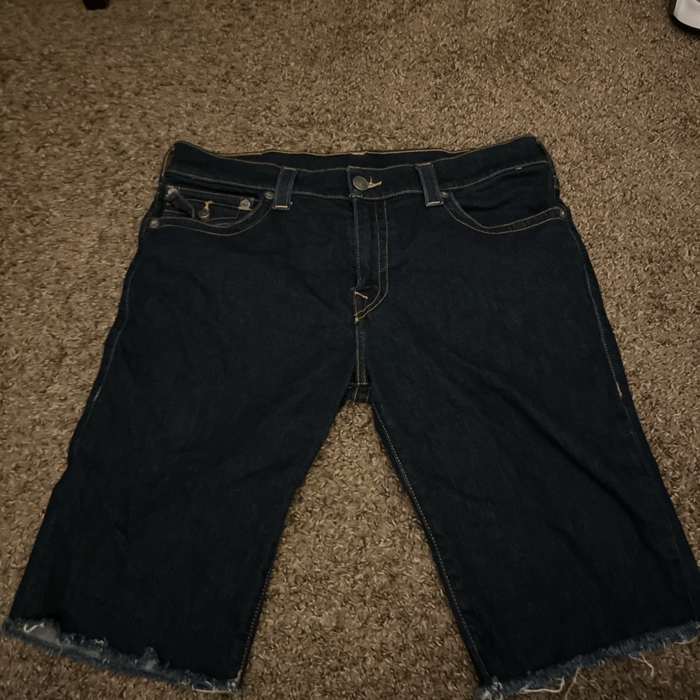 True Religion Indigo Jean Shorts
